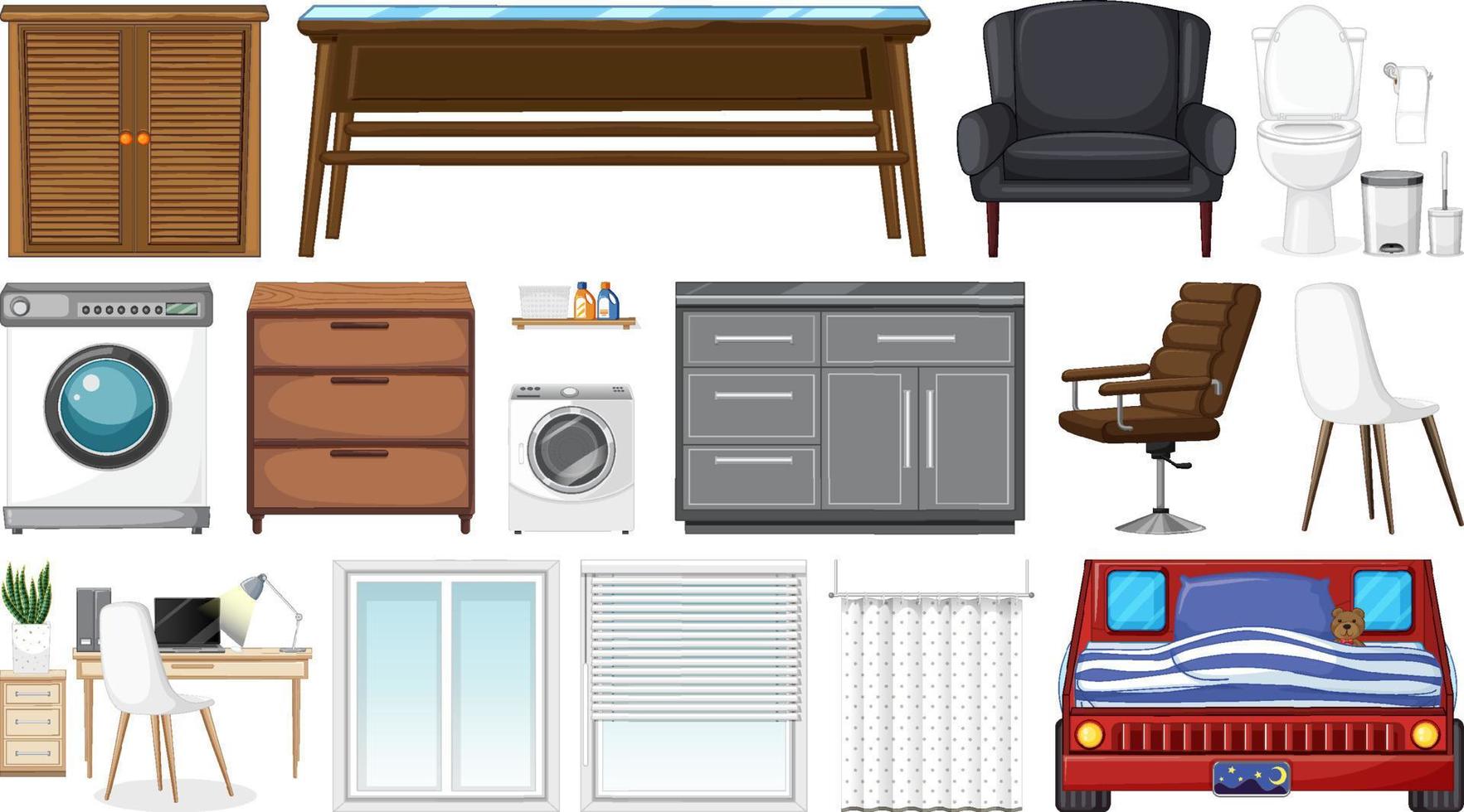 House appliances on white background vector
