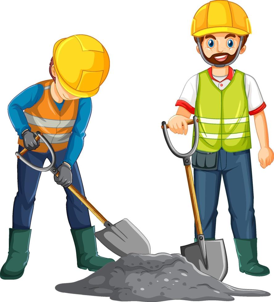 Construction worker cartoon character vector