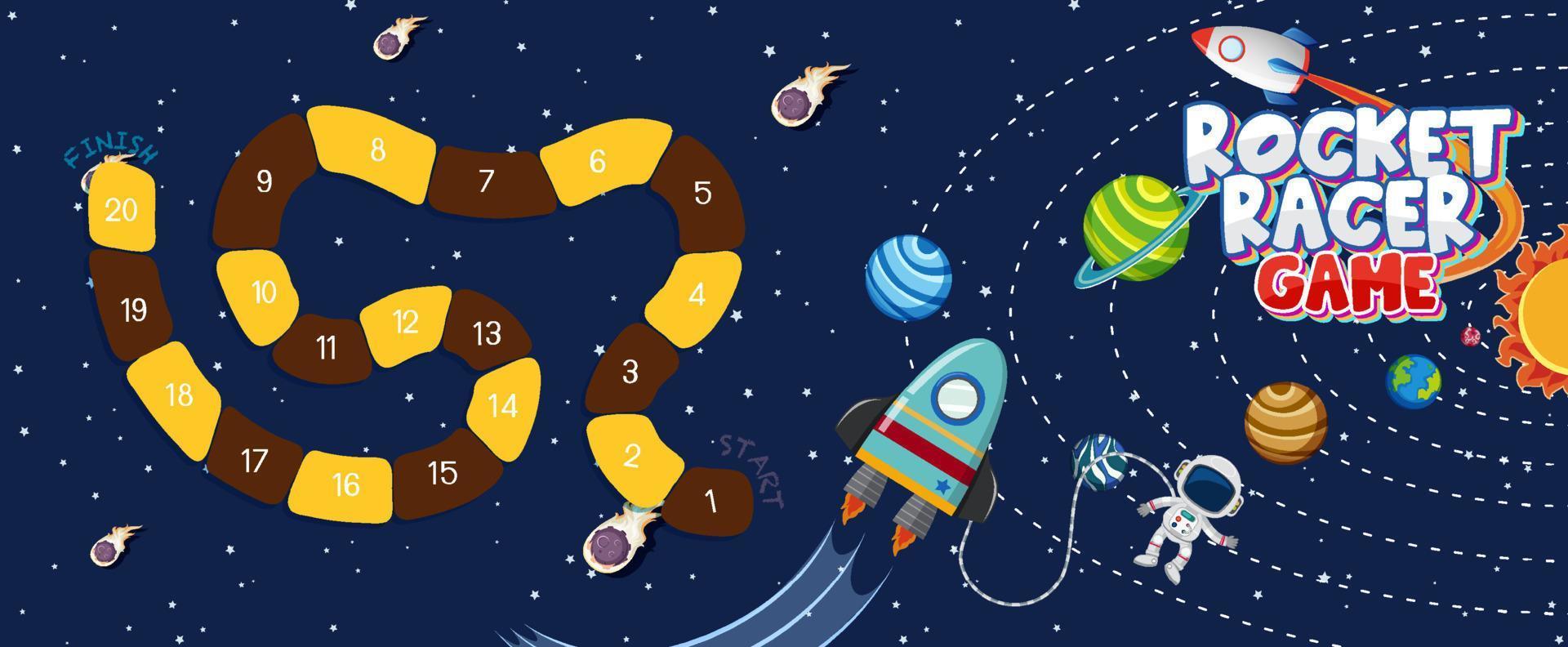 Game template with space theme background vector