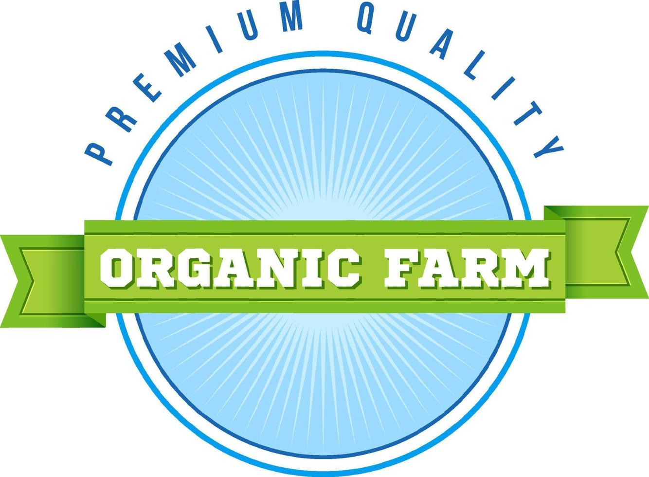 diseño de logotipo con palabras granja orgánica vector