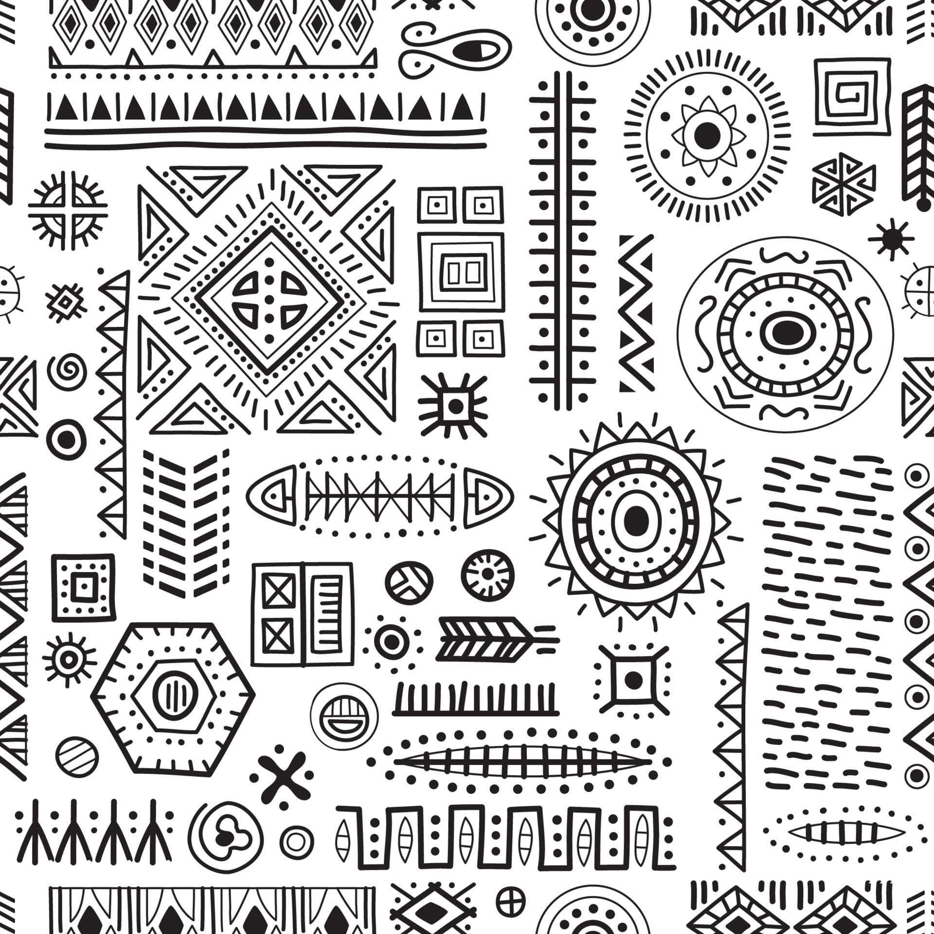 African Tribal Patterns Backgrounds