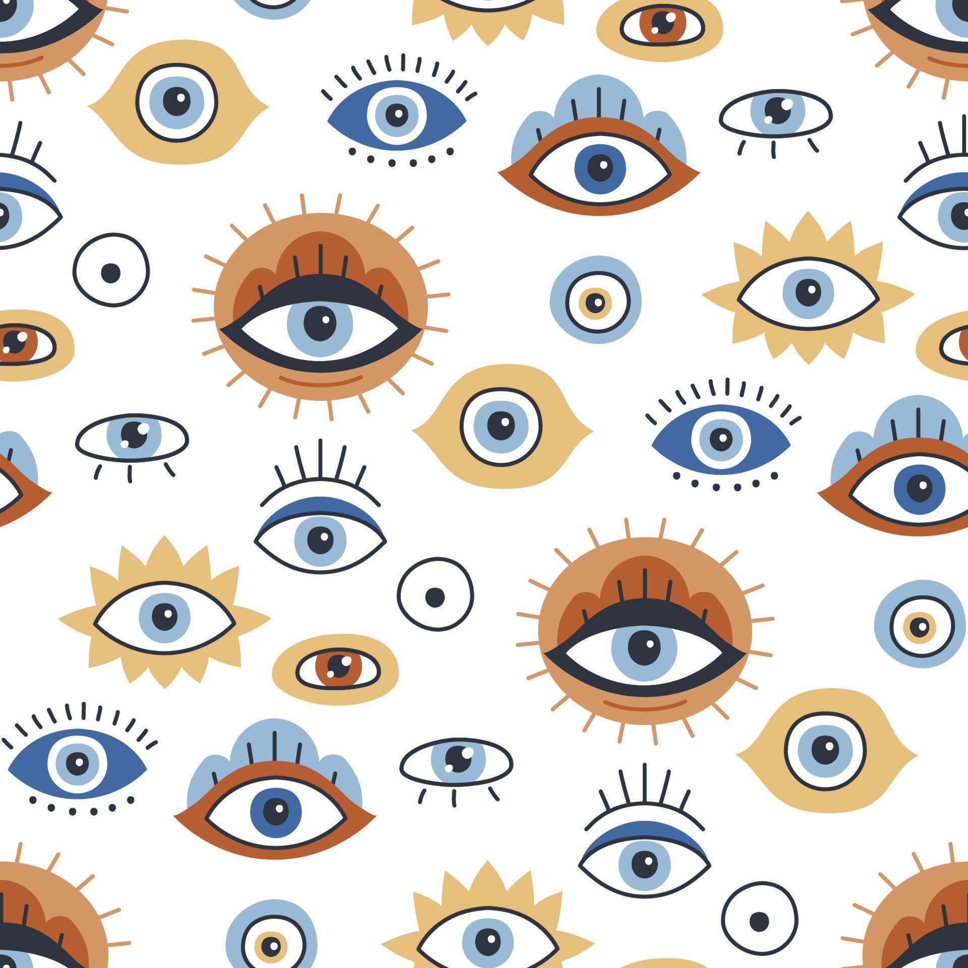 Seamless pattern design with Evil Eye. 7254160 Vector Art at Vecteezy