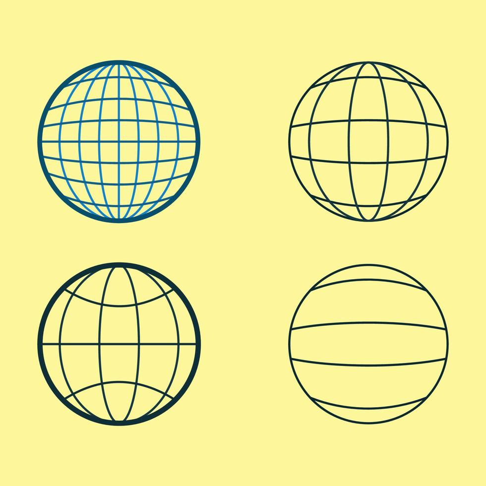 Ilustración de vector de diseño de iconos de globo