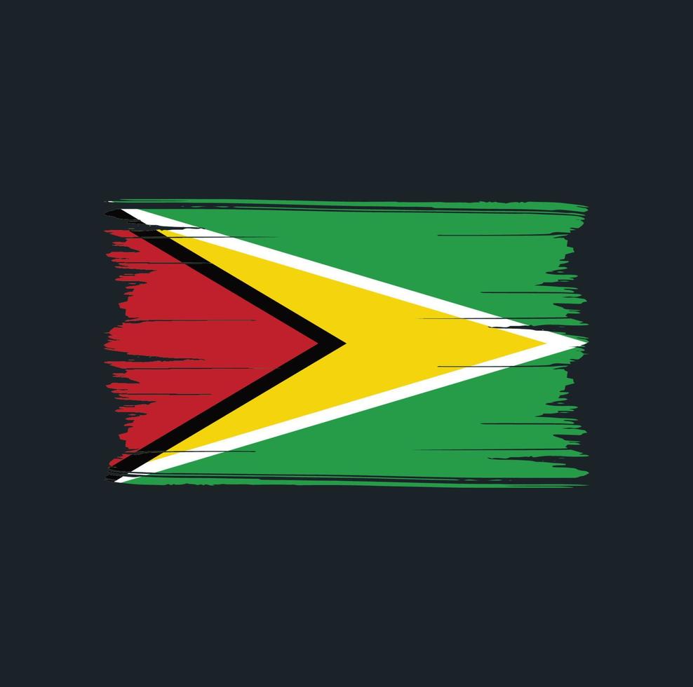Guyana Flag Brush Strokes. National Flag vector