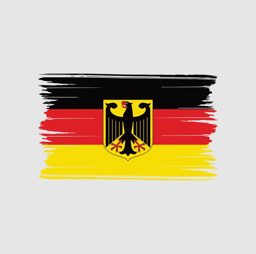 trazos de pincel de bandera de alemania. bandera nacional vector