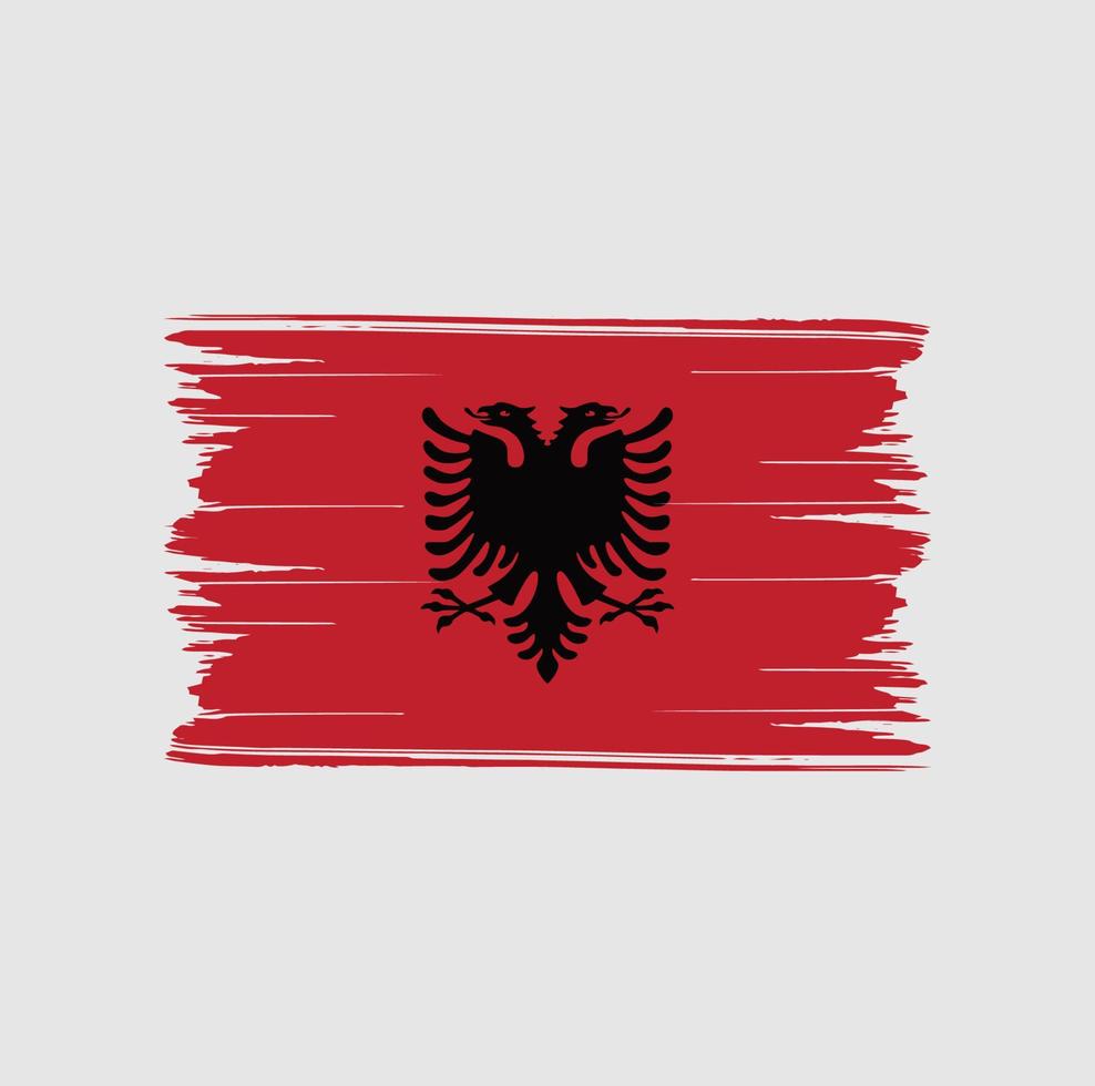 Albania Flag Brush Strokes. National Flag vector