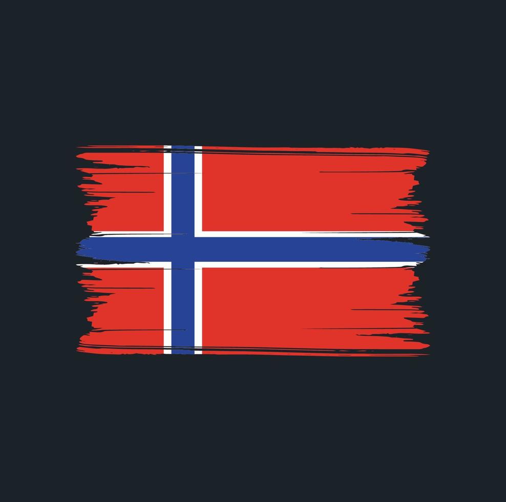 Norway Flag Brush Strokes. National Flag vector