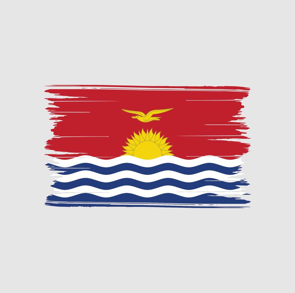 trazos de pincel de bandera de kiribati. bandera nacional vector