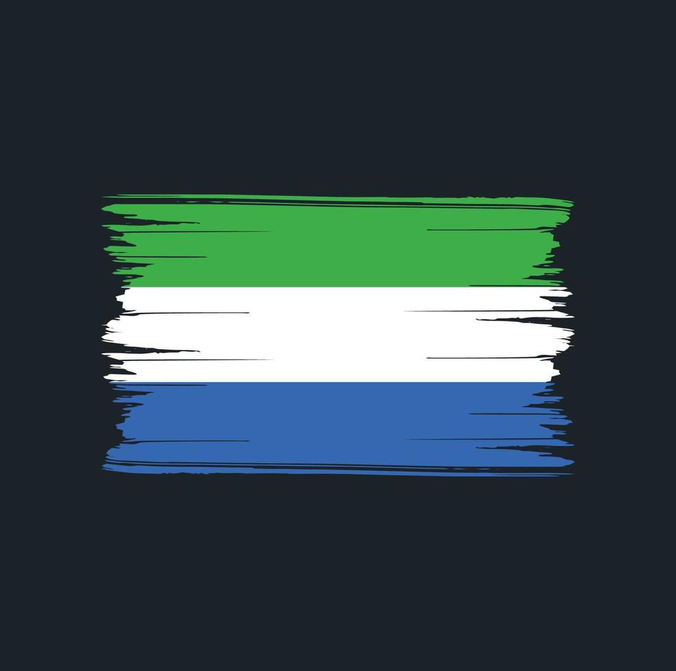 Sierra Leone Flag Brush Strokes. National Flag vector