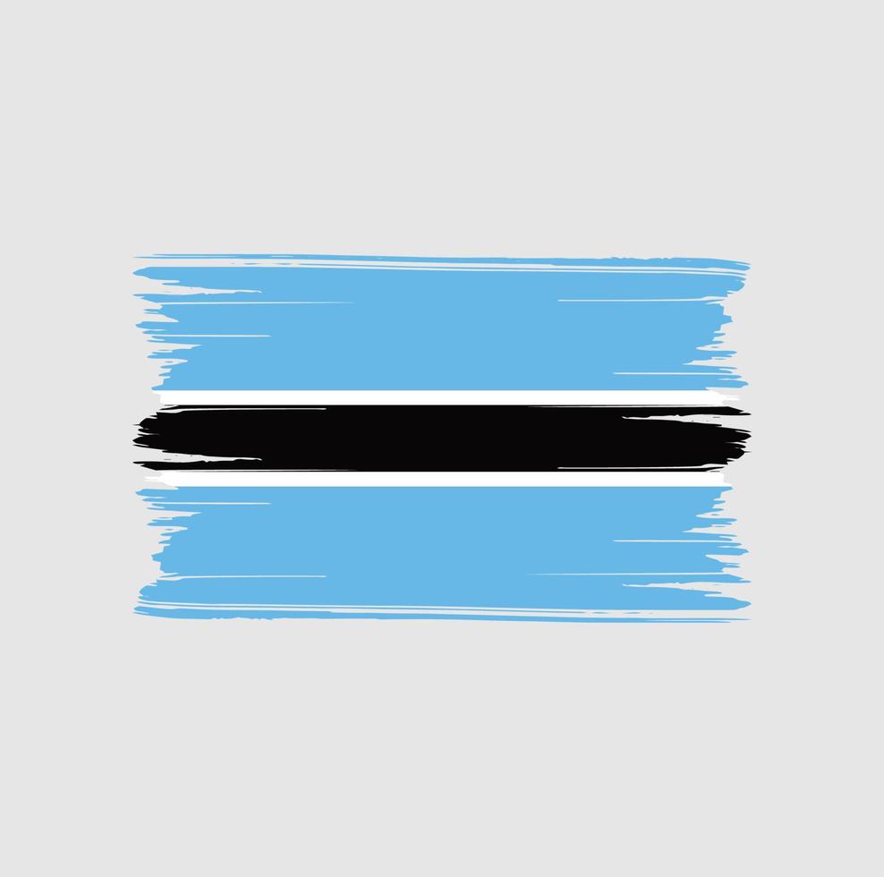 Botswana Flag Brush Strokes. National Flag vector