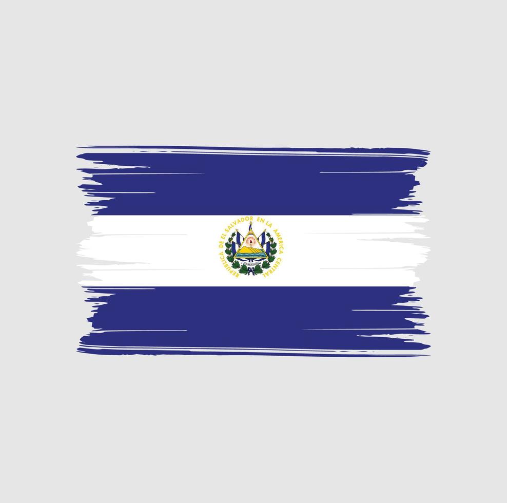 El Salvador Flag Brush Strokes. National Flag vector