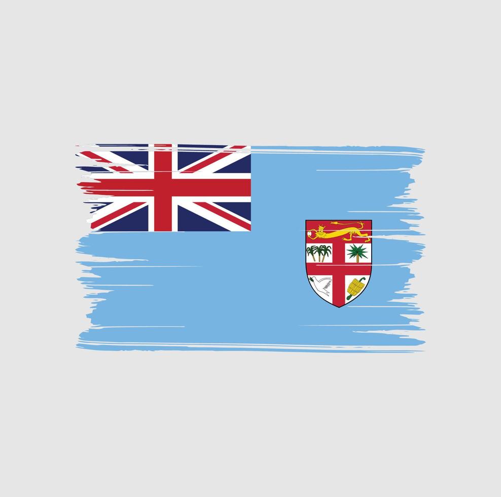 Fiji Flag Brush Strokes. National Flag vector