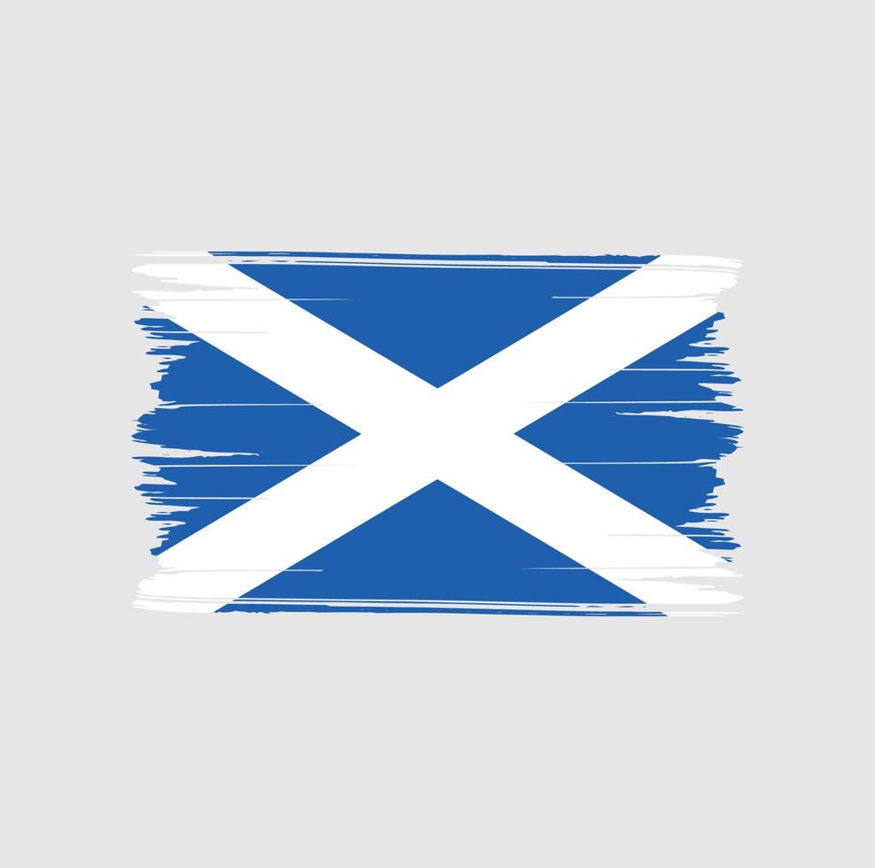 trazos de pincel de bandera de escocia. bandera nacional vector