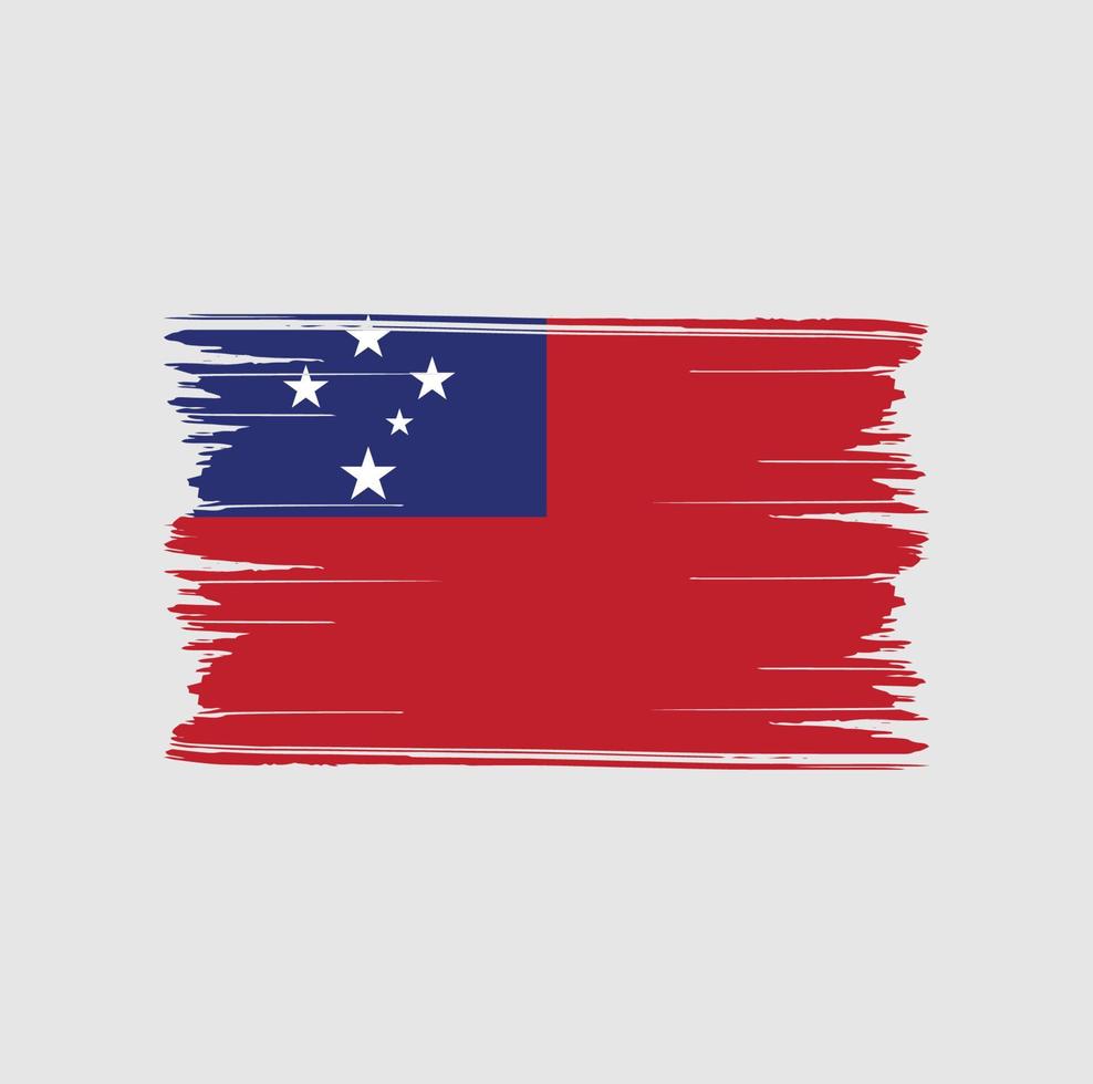 Samoa Flag Brush Strokes. National Flag vector