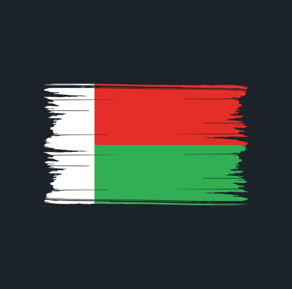 Madagascar Flag Brush Strokes. National Flag vector