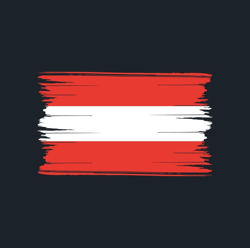 Austria Flag Brush Strokes. National Flag vector