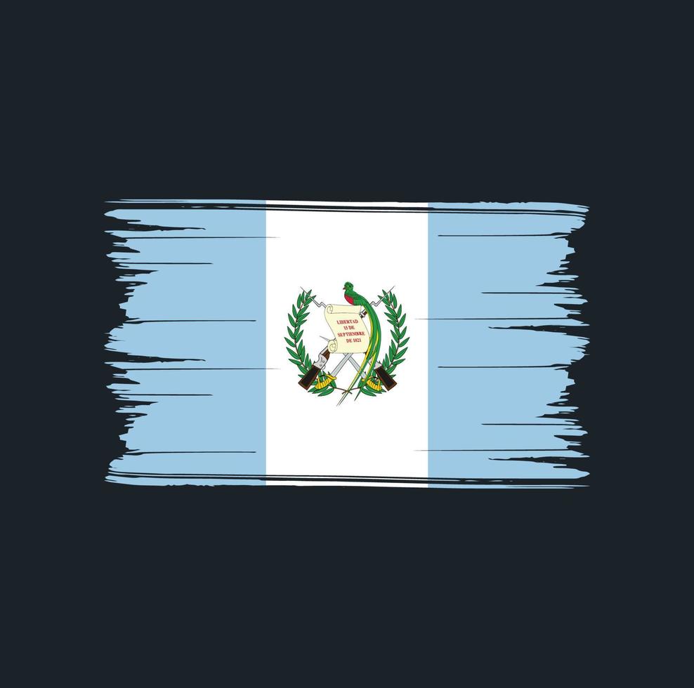 trazos de pincel de la bandera de guatemala. bandera nacional vector
