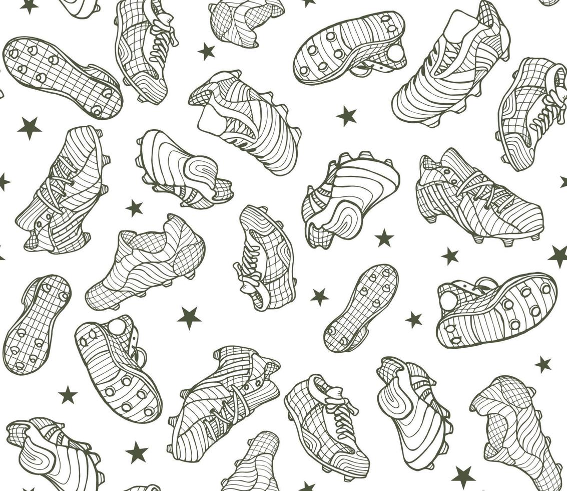 Sport shoes seamless repeat pattern vector