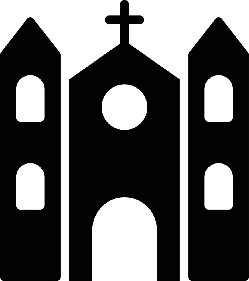 ilustración de vector de catedral en un fondo. símbolos de calidad premium. iconos vectoriales para concepto y diseño gráfico.