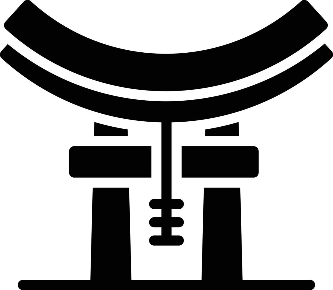 ilustración de vector de puerta de japón en un fondo. símbolos de calidad premium. iconos vectoriales para concepto y diseño gráfico.