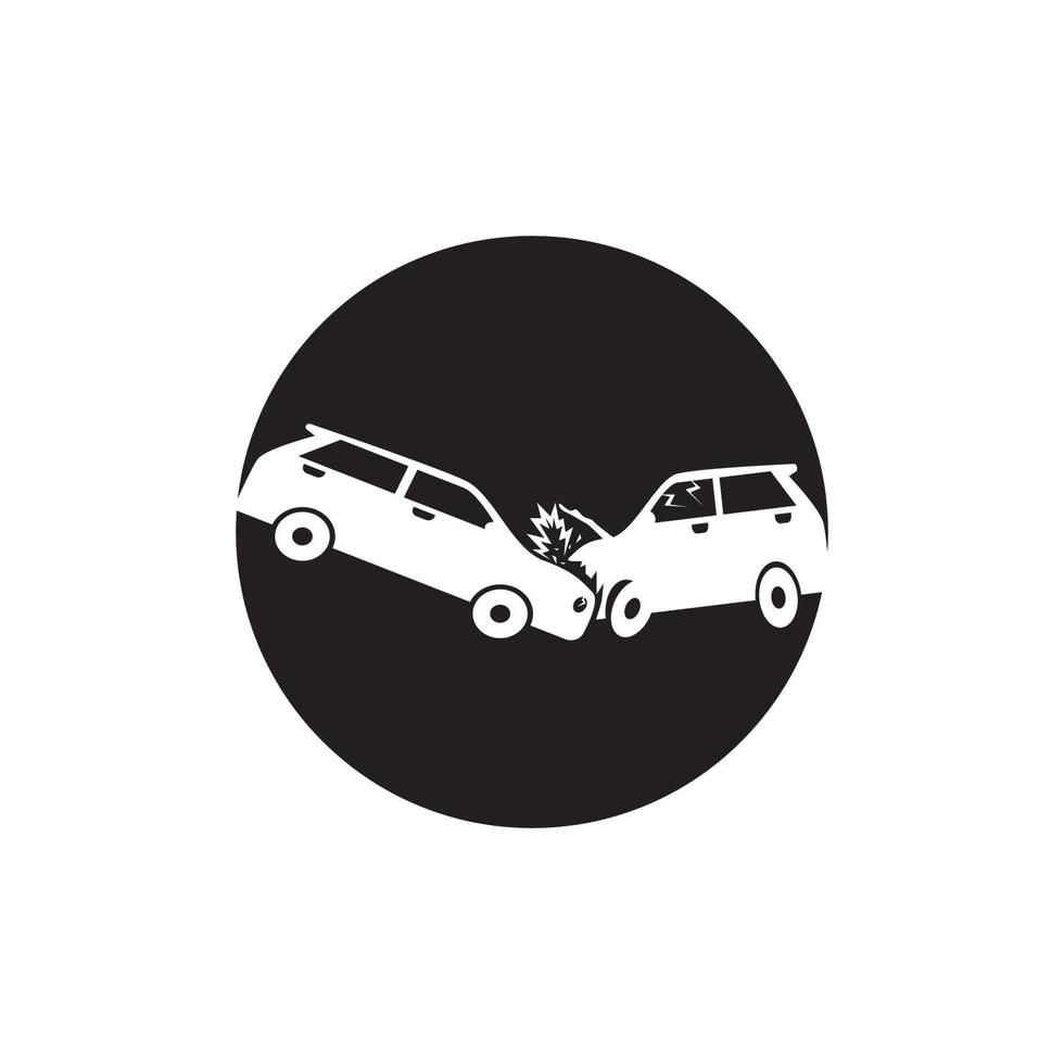 ilustración de plantilla de vector de icono de accidente de coche