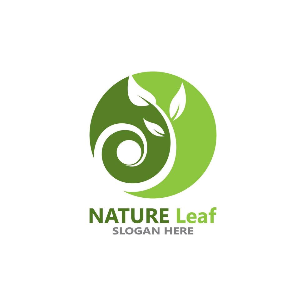 Nature leaf icon and symbol template vector