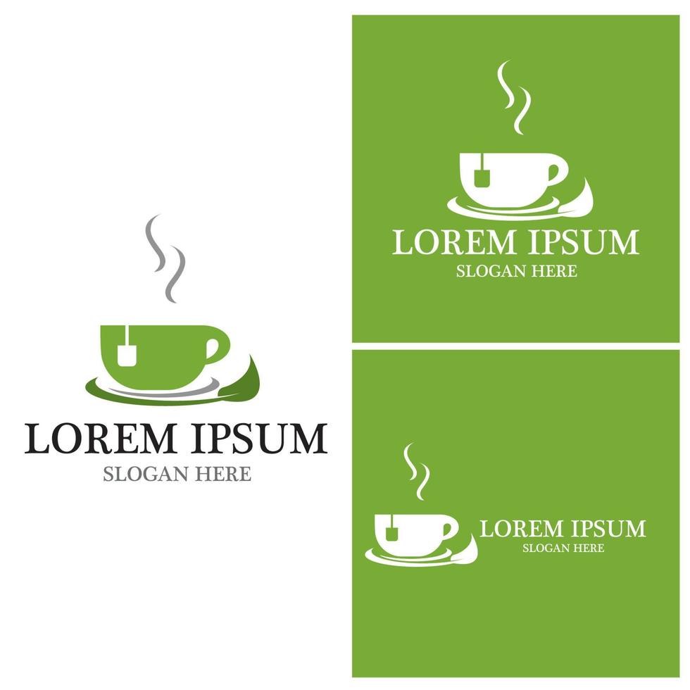 Green tea icon and symbol vector template