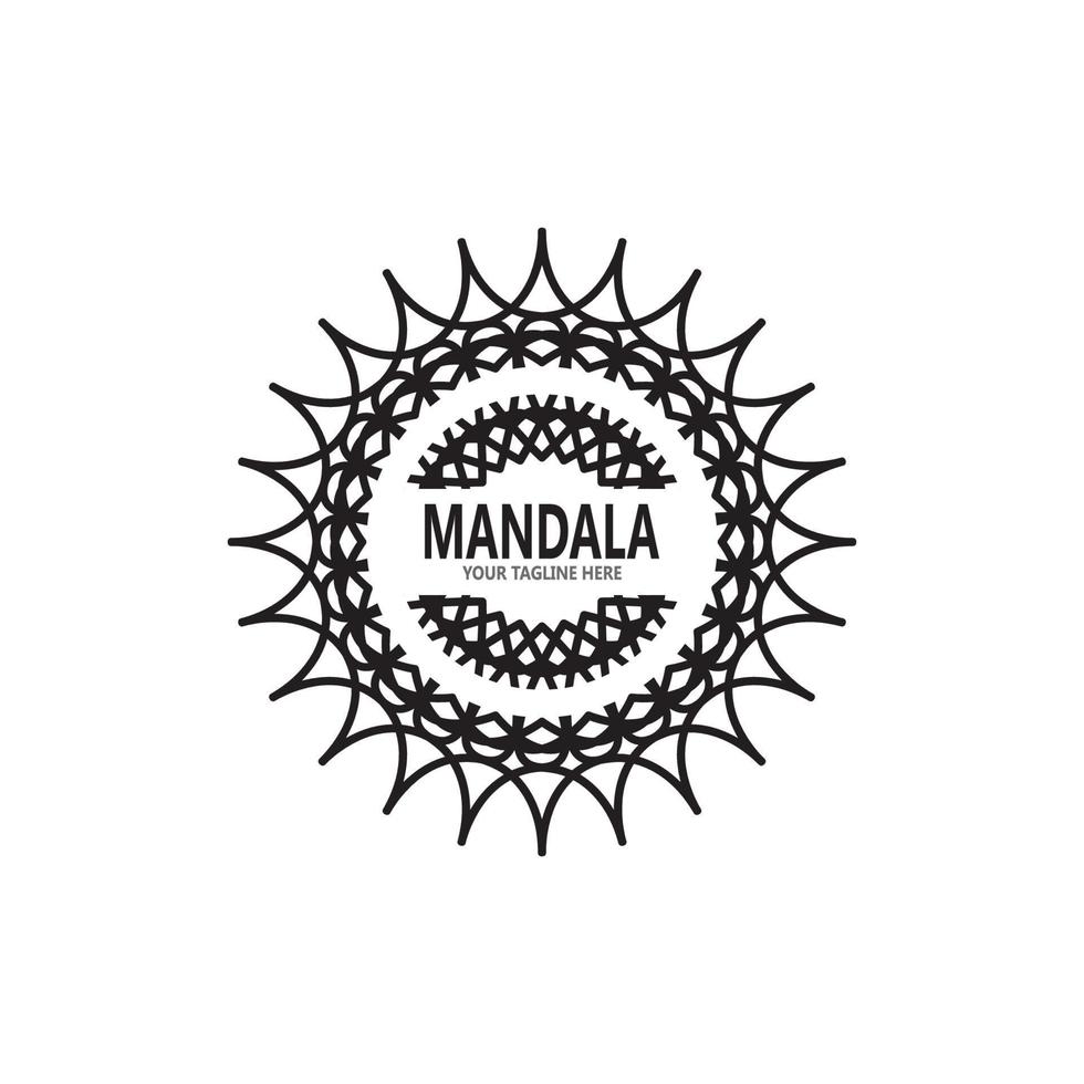 Ilustración de vector de diseño de logotipo de mandala