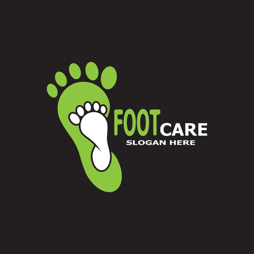 Foot care health logo vector illustration