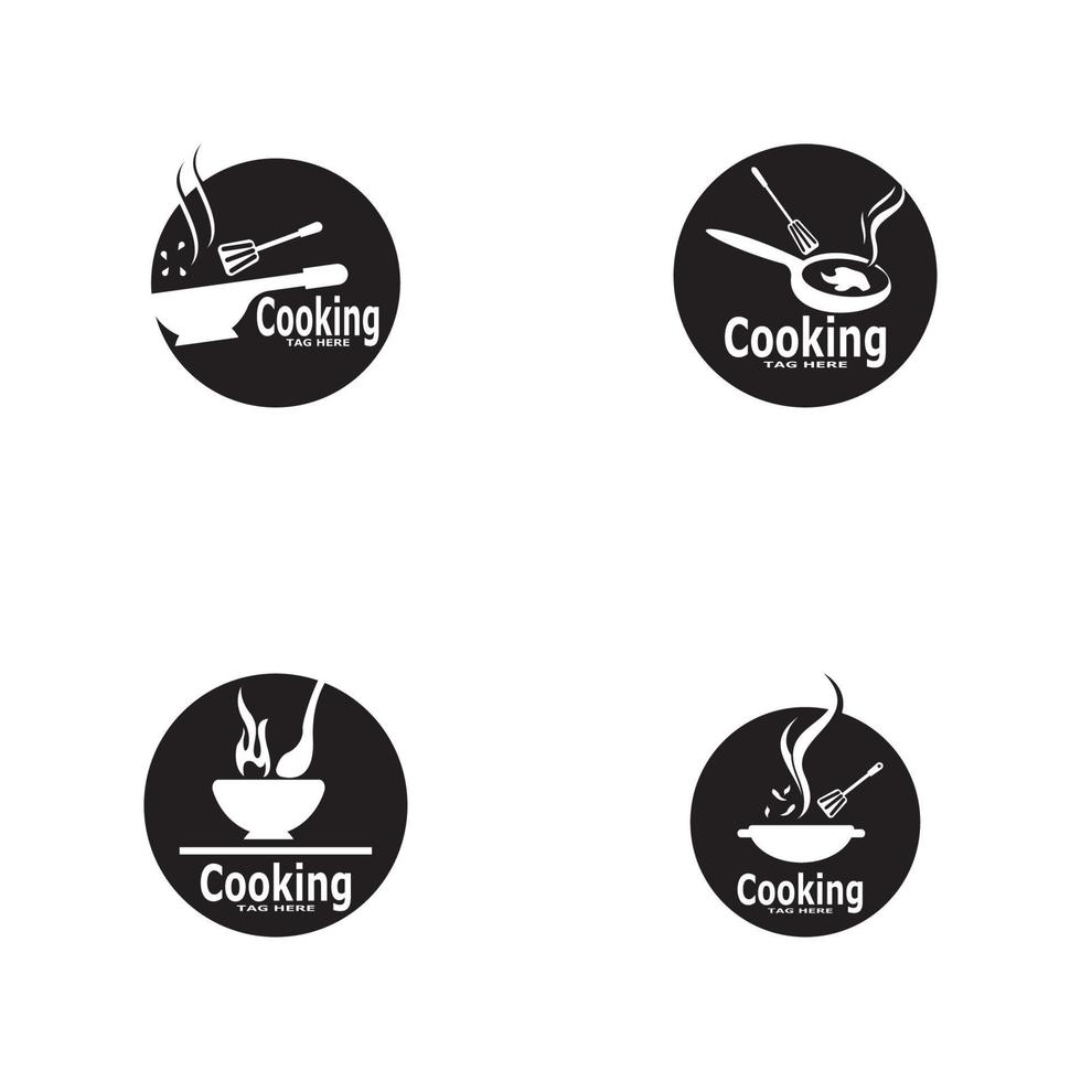 icono de cocina y plantilla de vector de símbolo