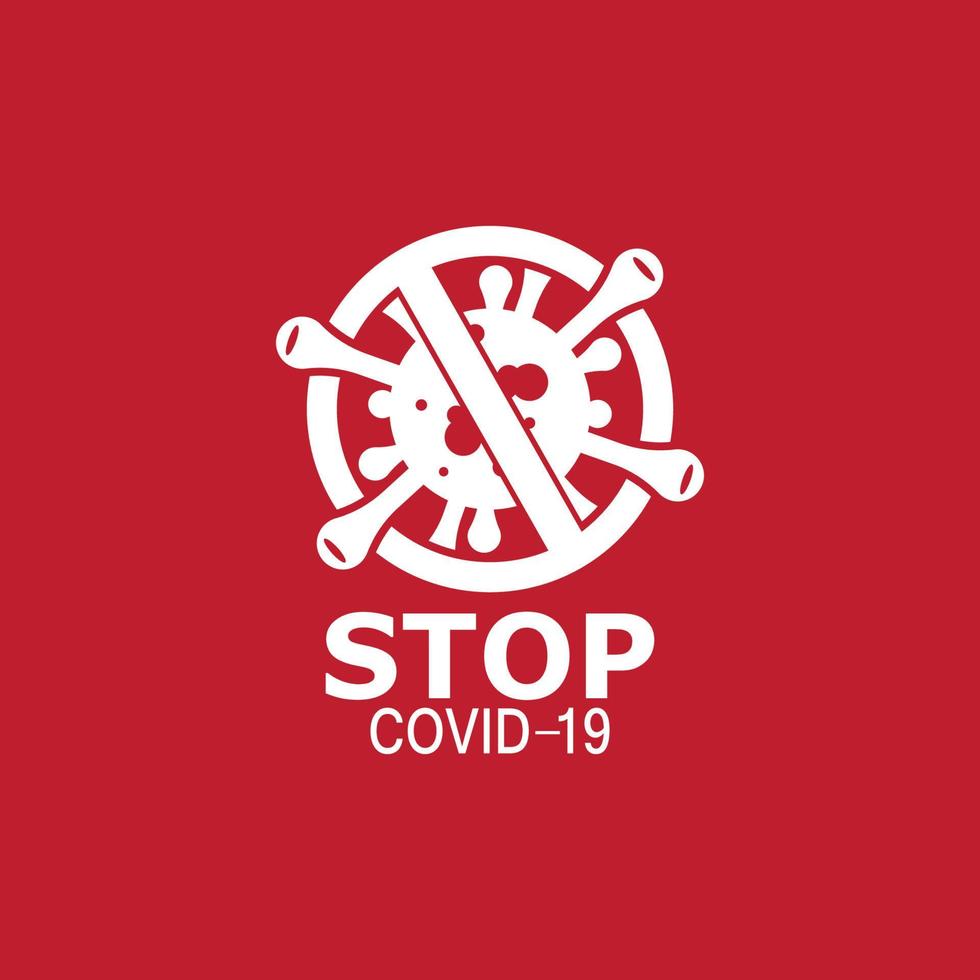 Covid-19 protection logo vector illustration