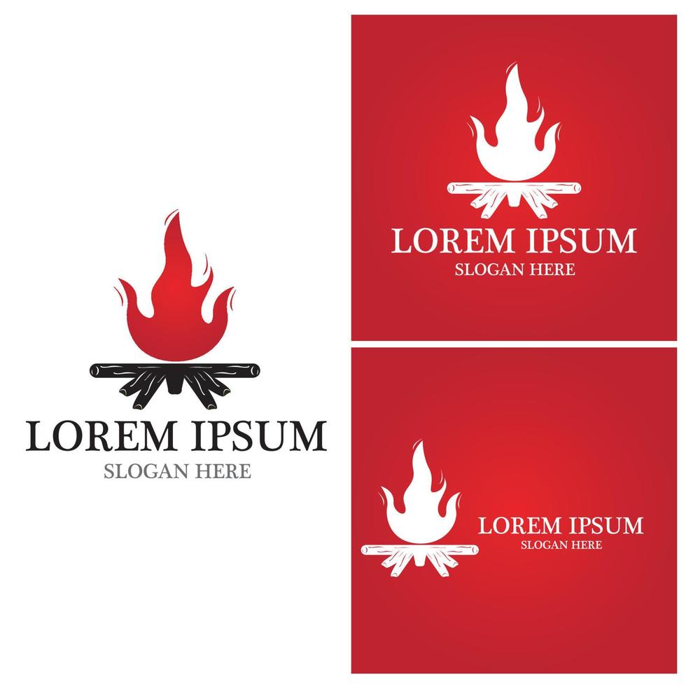Bonfire logo vector template illustration