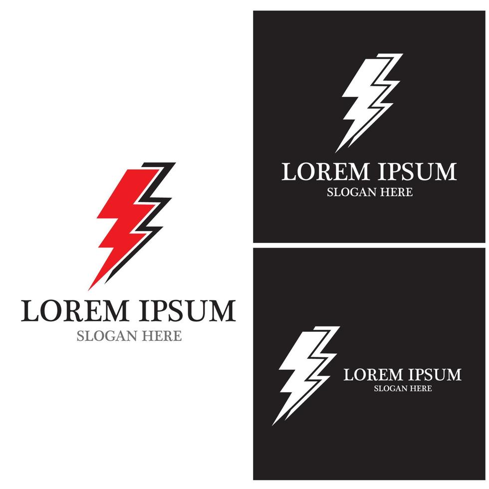 Lightning flash thunderbolt logo vector 7255251 Vector Art at Vecteezy