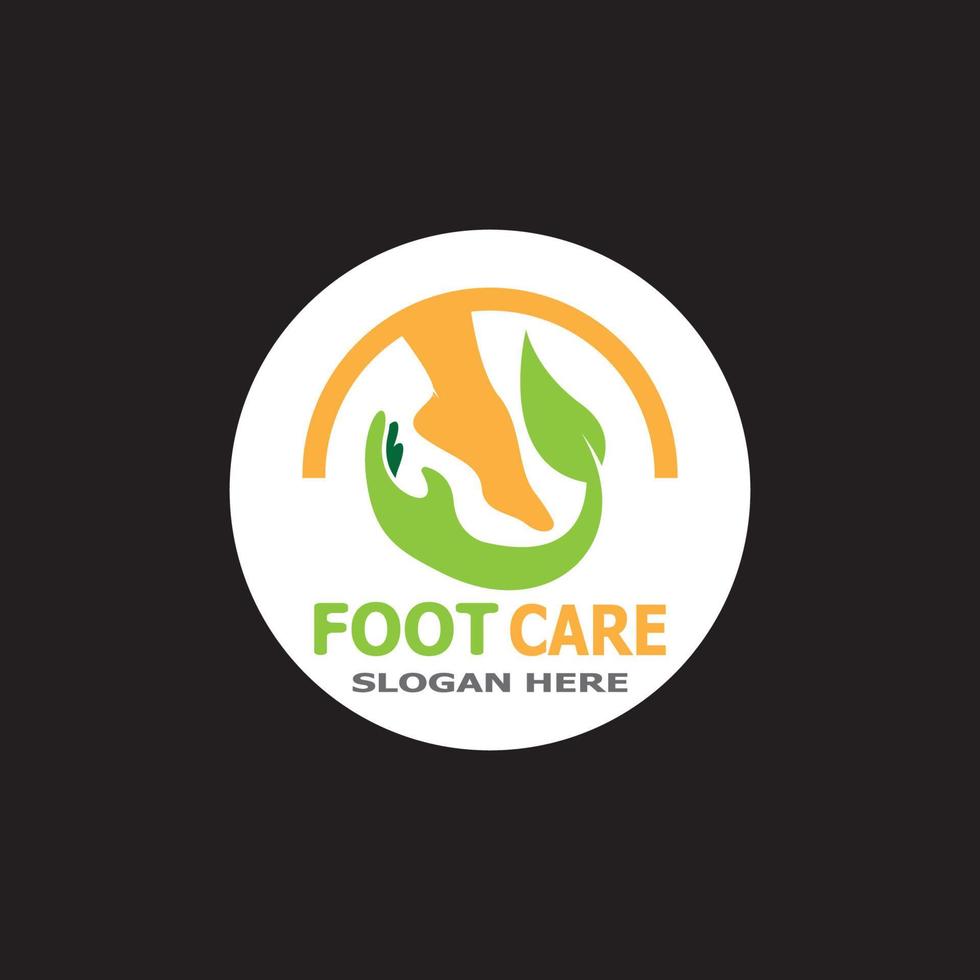 Foot care health logo vector illustration