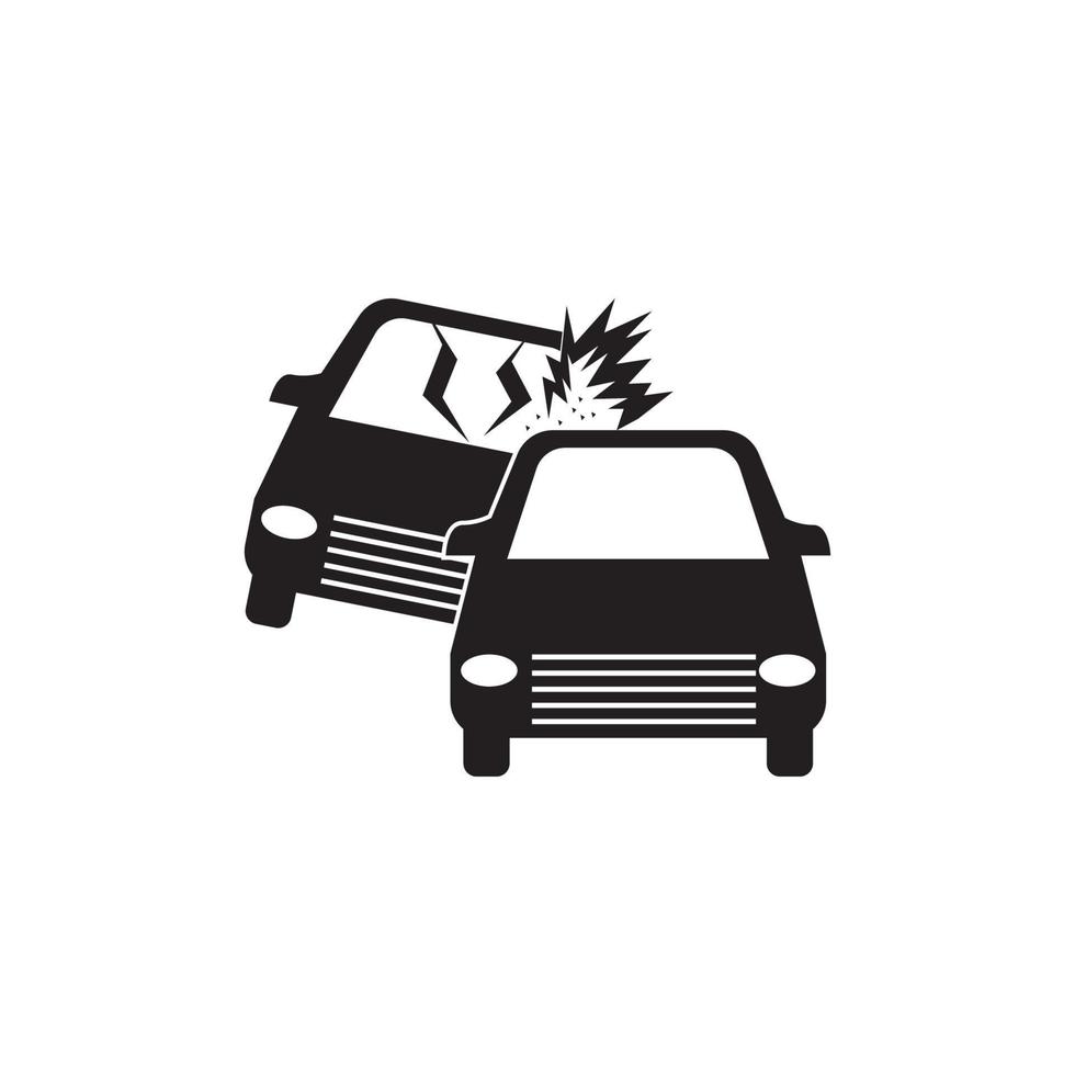 ilustración de plantilla de vector de icono de accidente de coche