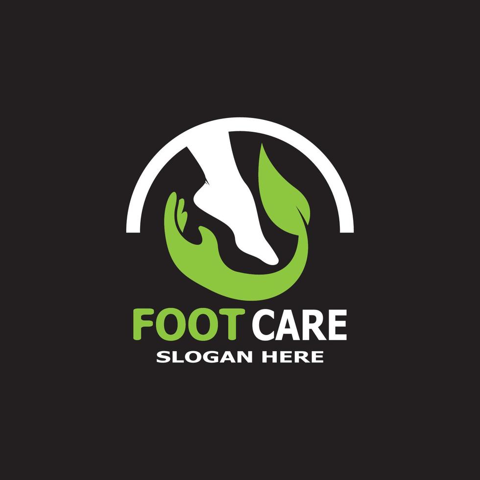 Foot care health logo vector illustration