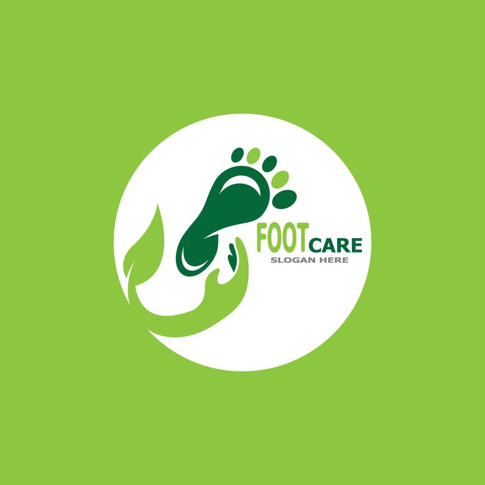 Foot care health logo vector illustration