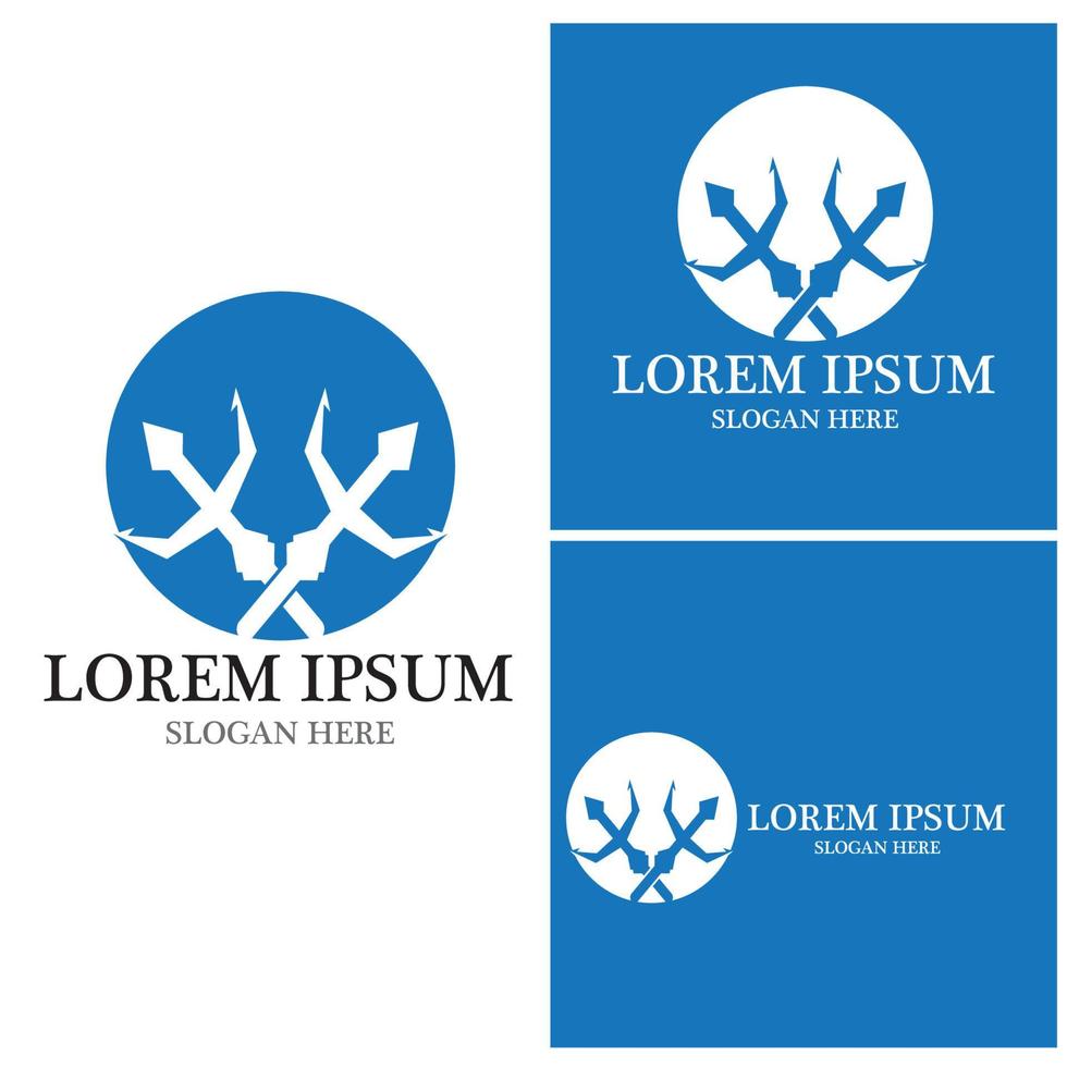 Trident Logo Template vector icon
