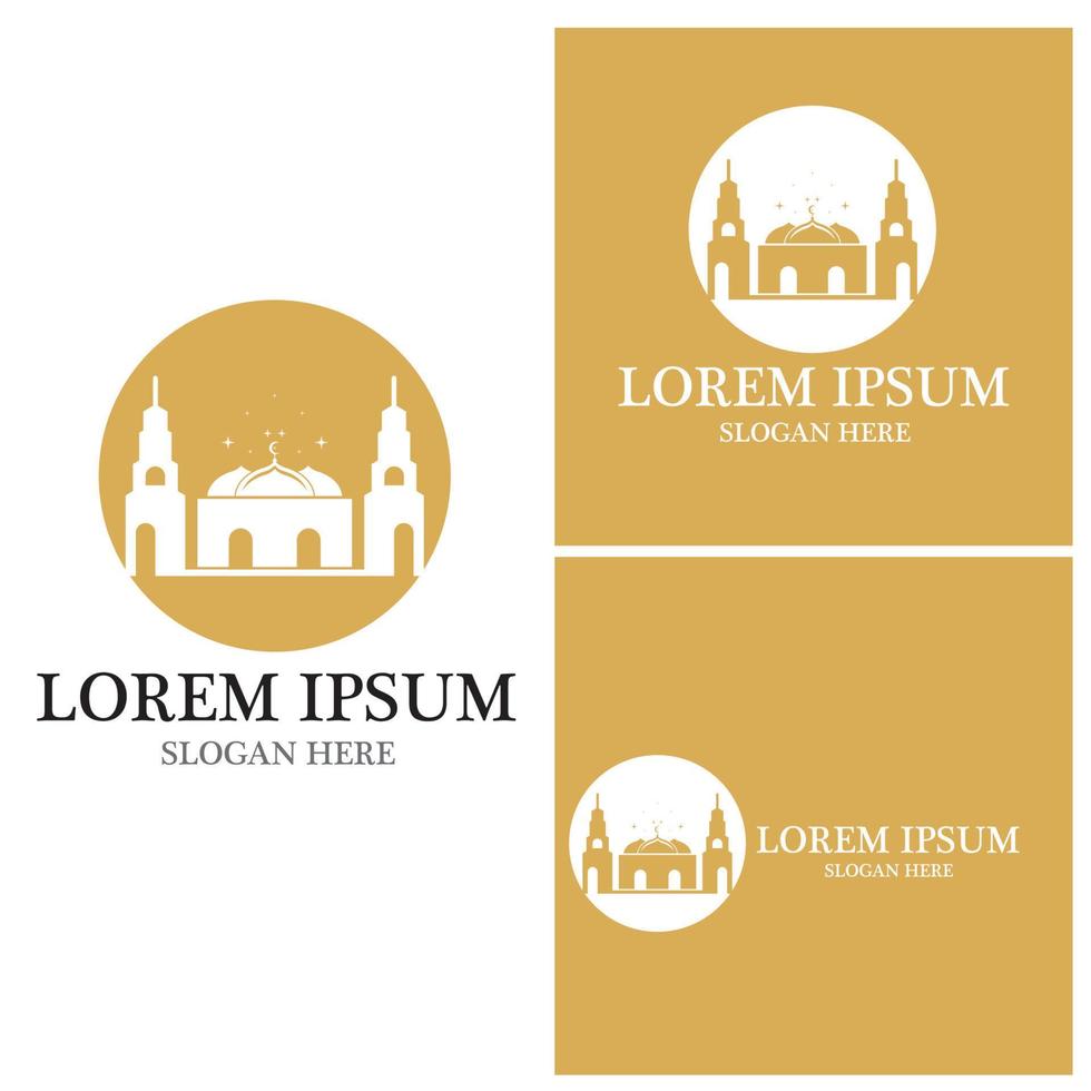 Mosque icon and symbol vector template