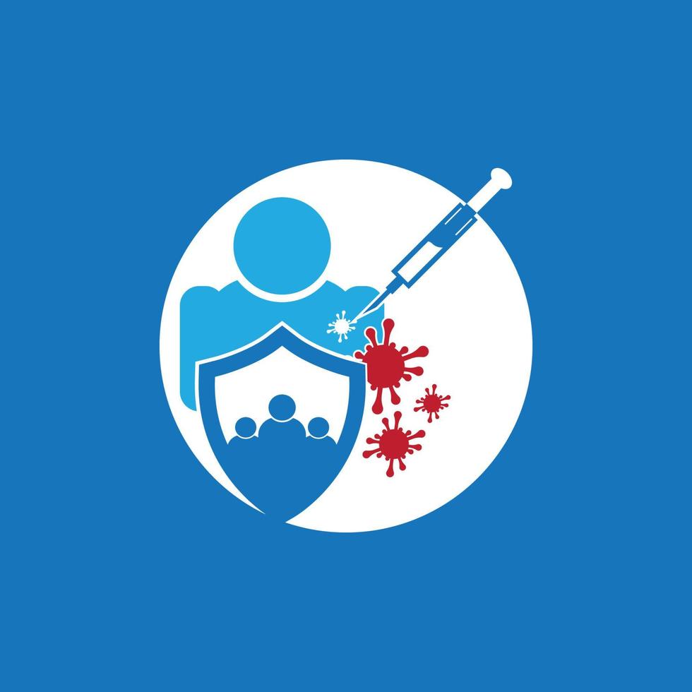Covid-19 protection logo vector illustration