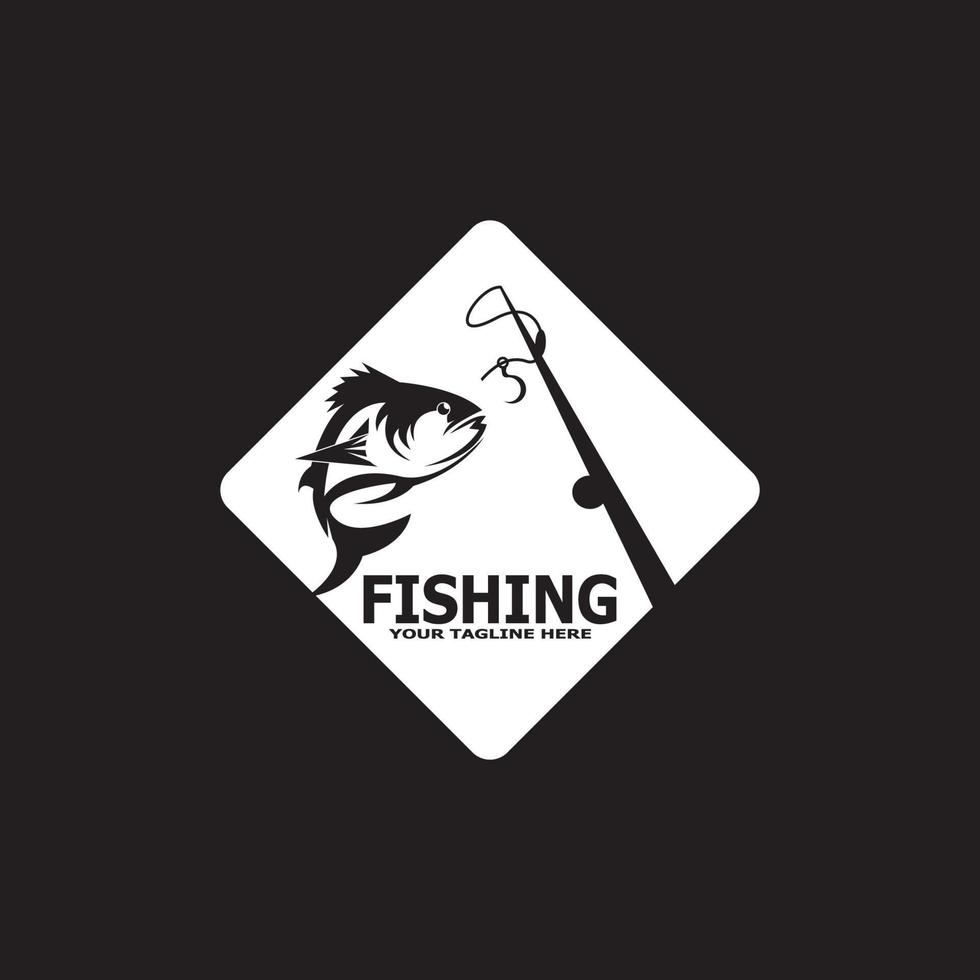 Fish icon and symbol logo template vector illustration