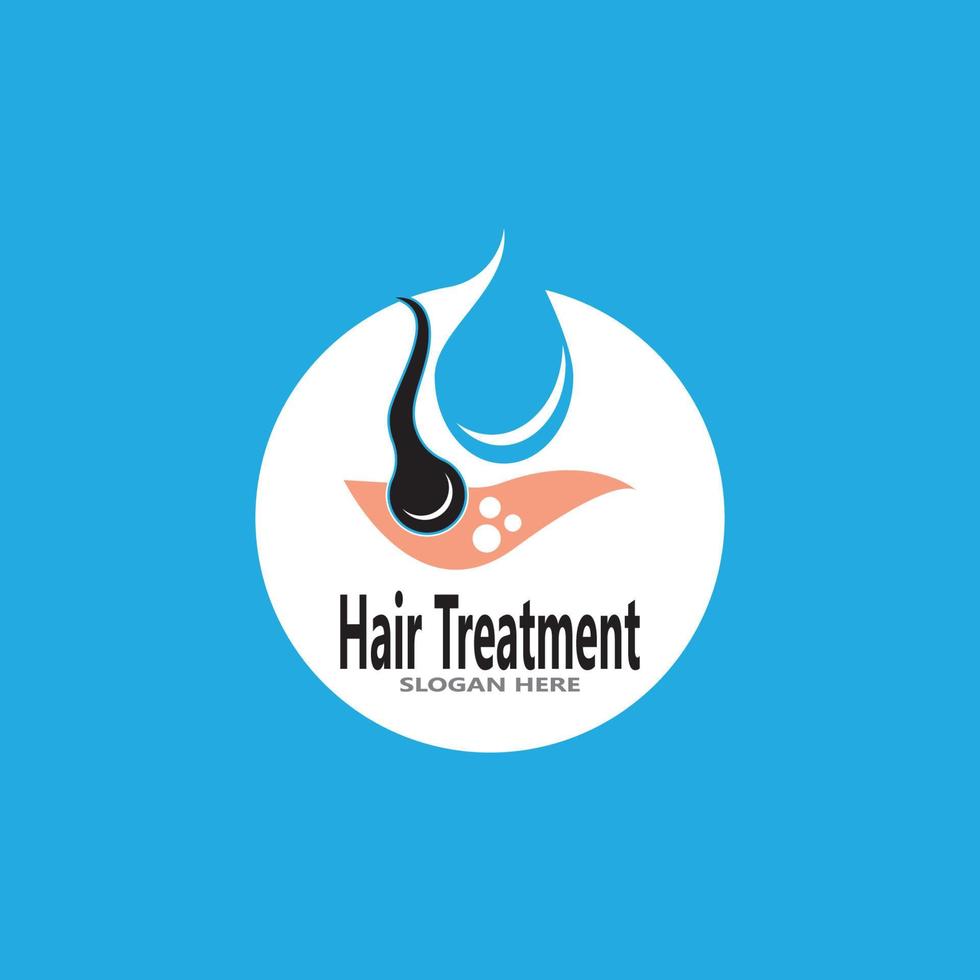 Hair treatment logo vector illustration