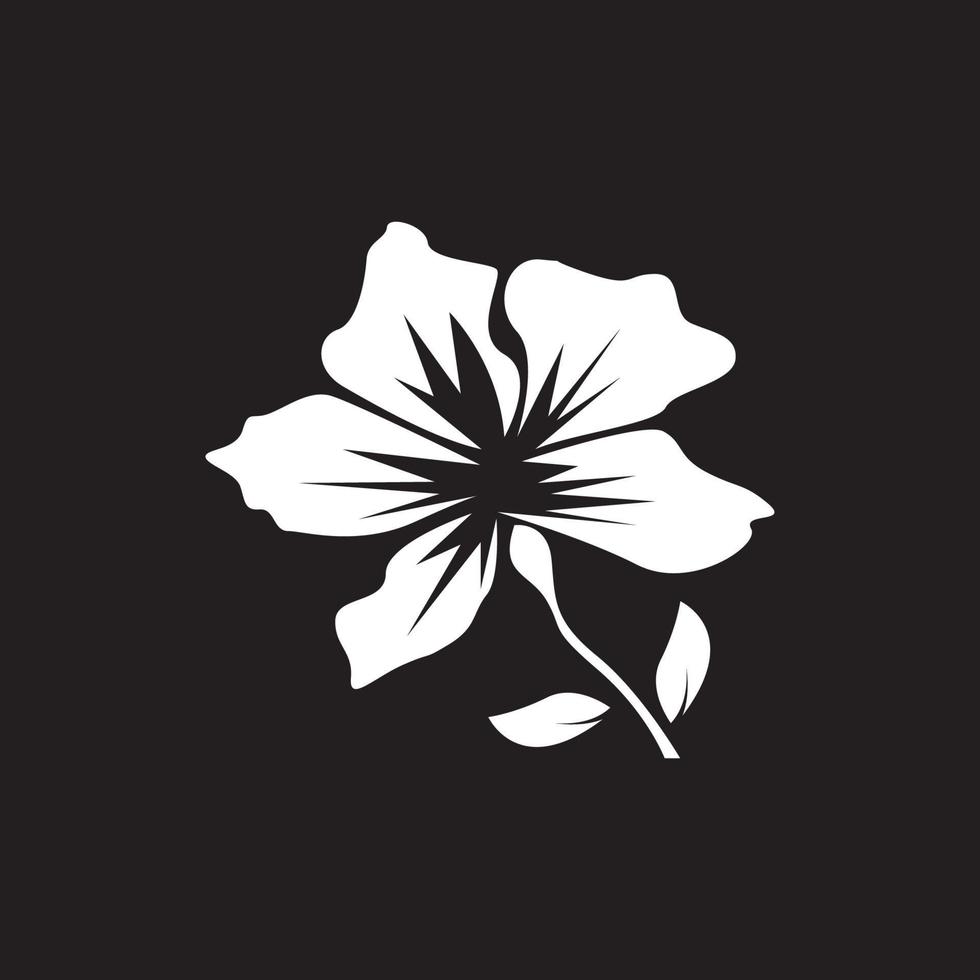 Flower icon and symbol with black background vector