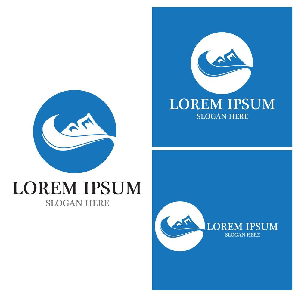 Water wave icon vector