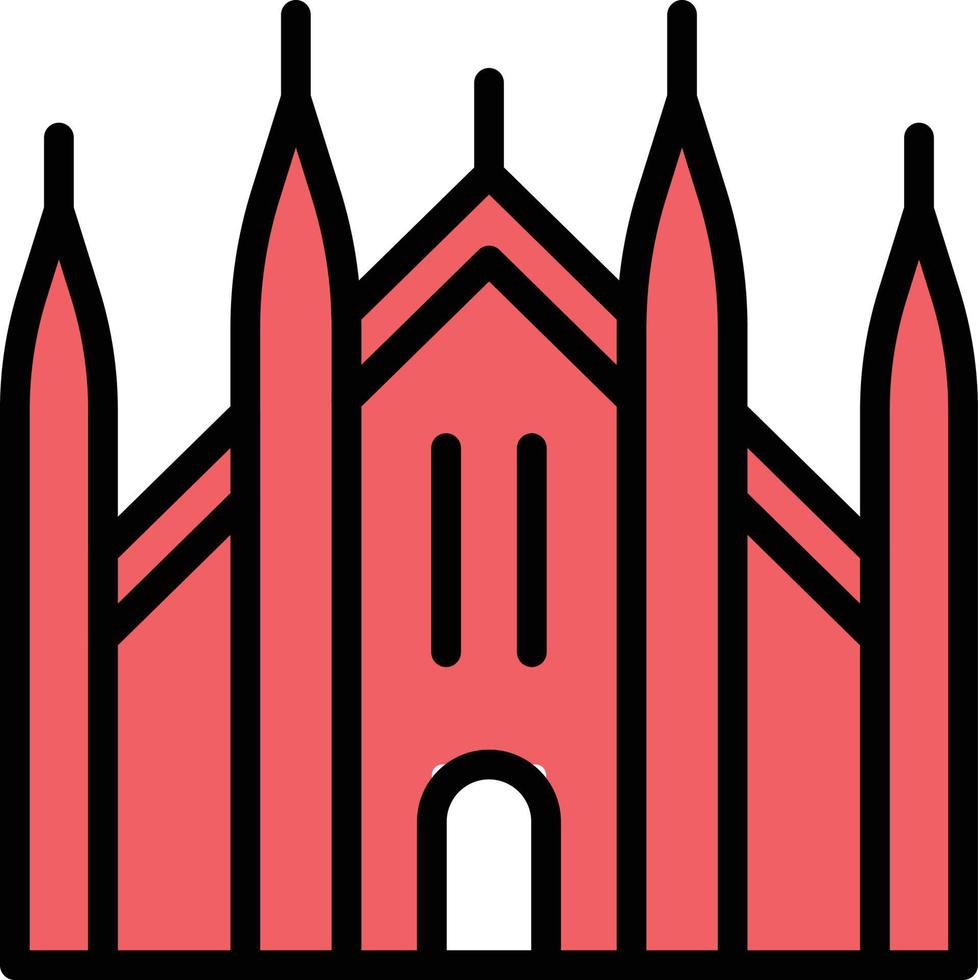 ilustración de vector de iglesia en un fondo. símbolos de calidad premium. iconos vectoriales para concepto y diseño gráfico.