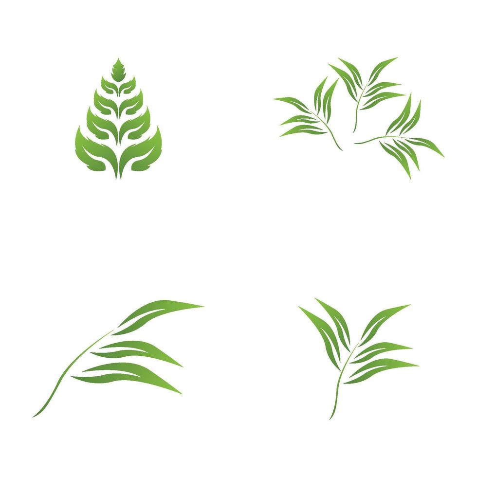 vector de plantilla de icono y símbolo de hoja de naturaleza