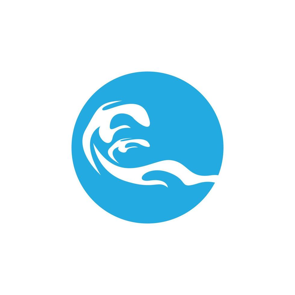 Water wave icon vector