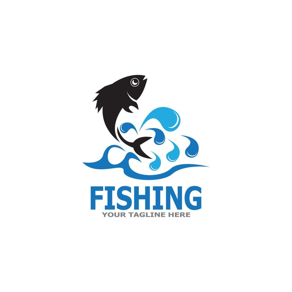 Fish icon and symbol vector template