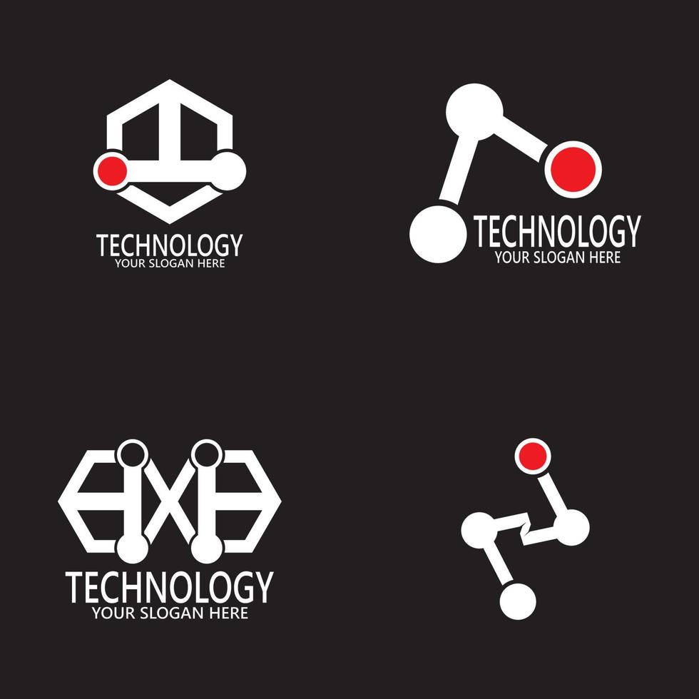 plantilla de vector de diseño de logotipo de tecnología