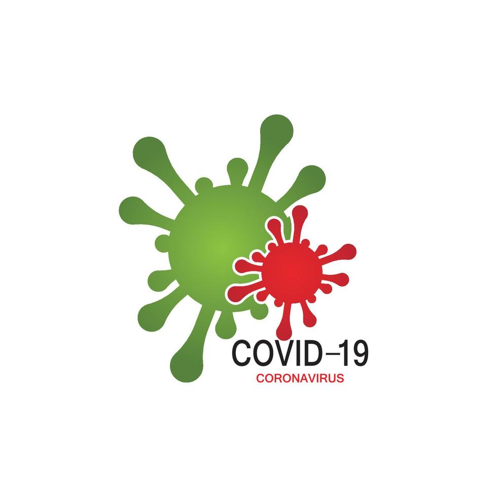 Ilustración de vector de logotipo de protección covid-19